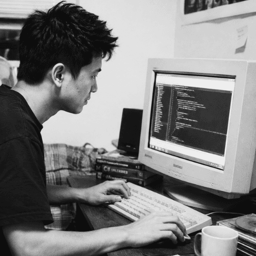 A Made Proper engineer working at a vintage workstation