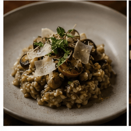 Risotto, charred greens