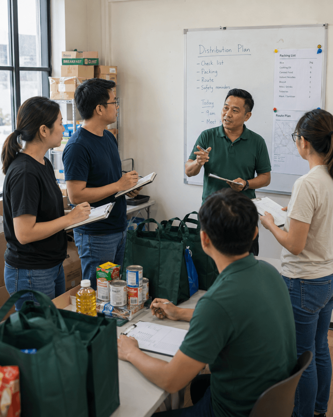 Volunteer briefing