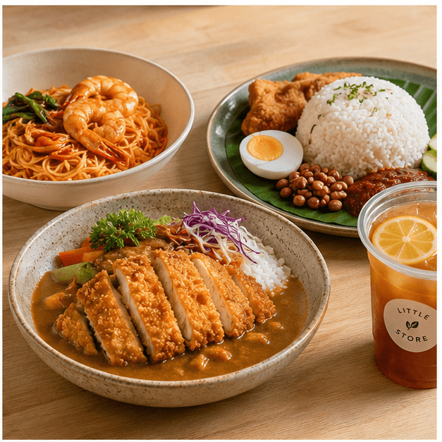 Lunch spread · four ways