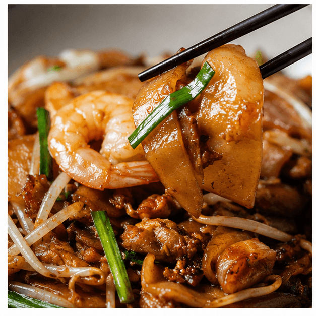 Char kway teow, the toss